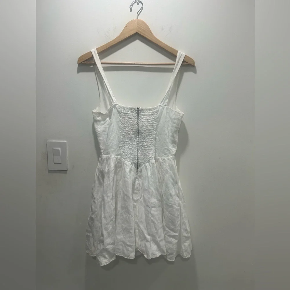 Reformation Daria White Linen Mini Dress - Picture 6 of 6